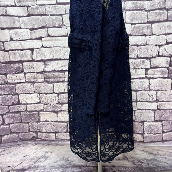 Susan Graver Blue Lace Jacket W/ Solid Tank Size 2X - Picture 6 of 12